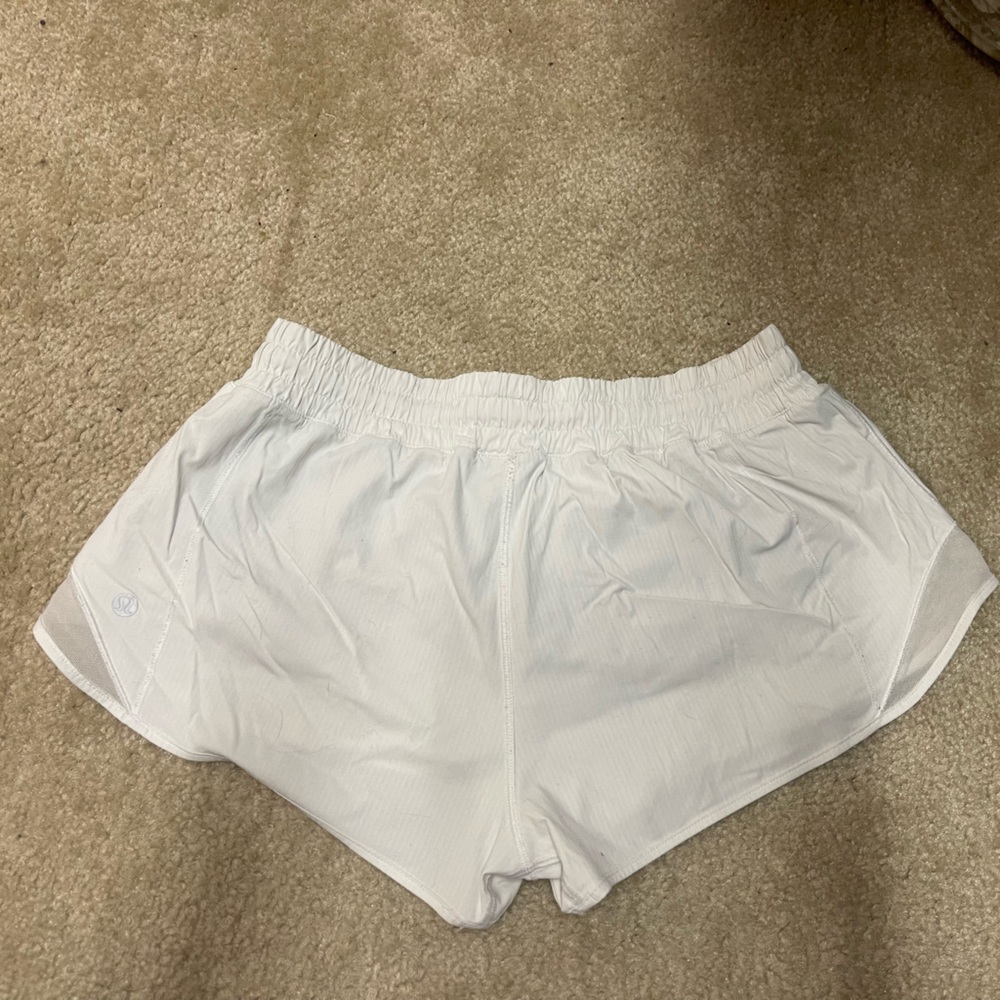 White Lulu Lemon Shorts